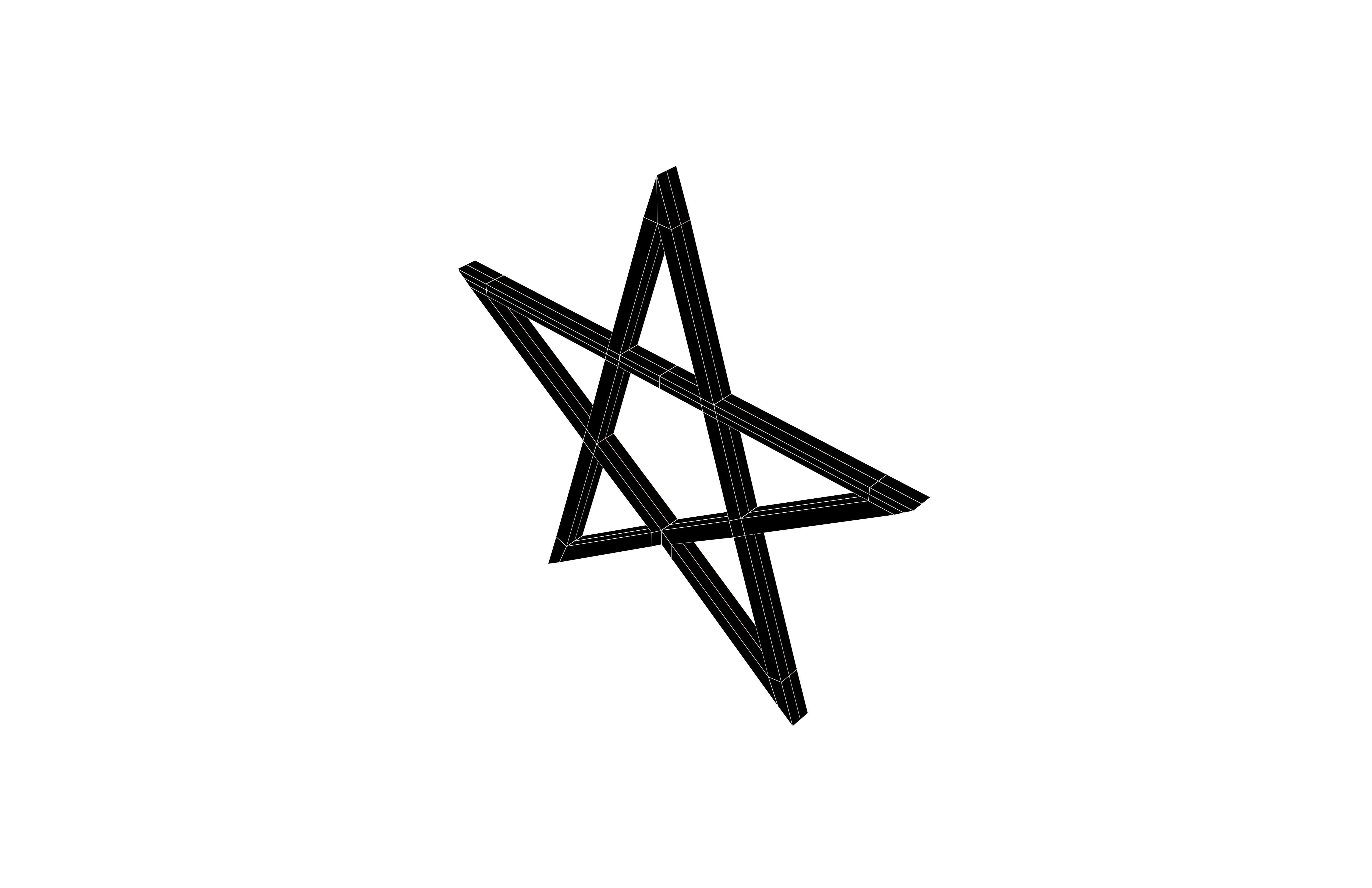 Pentagram Symbol v1 001 Low-poly 3D model_5