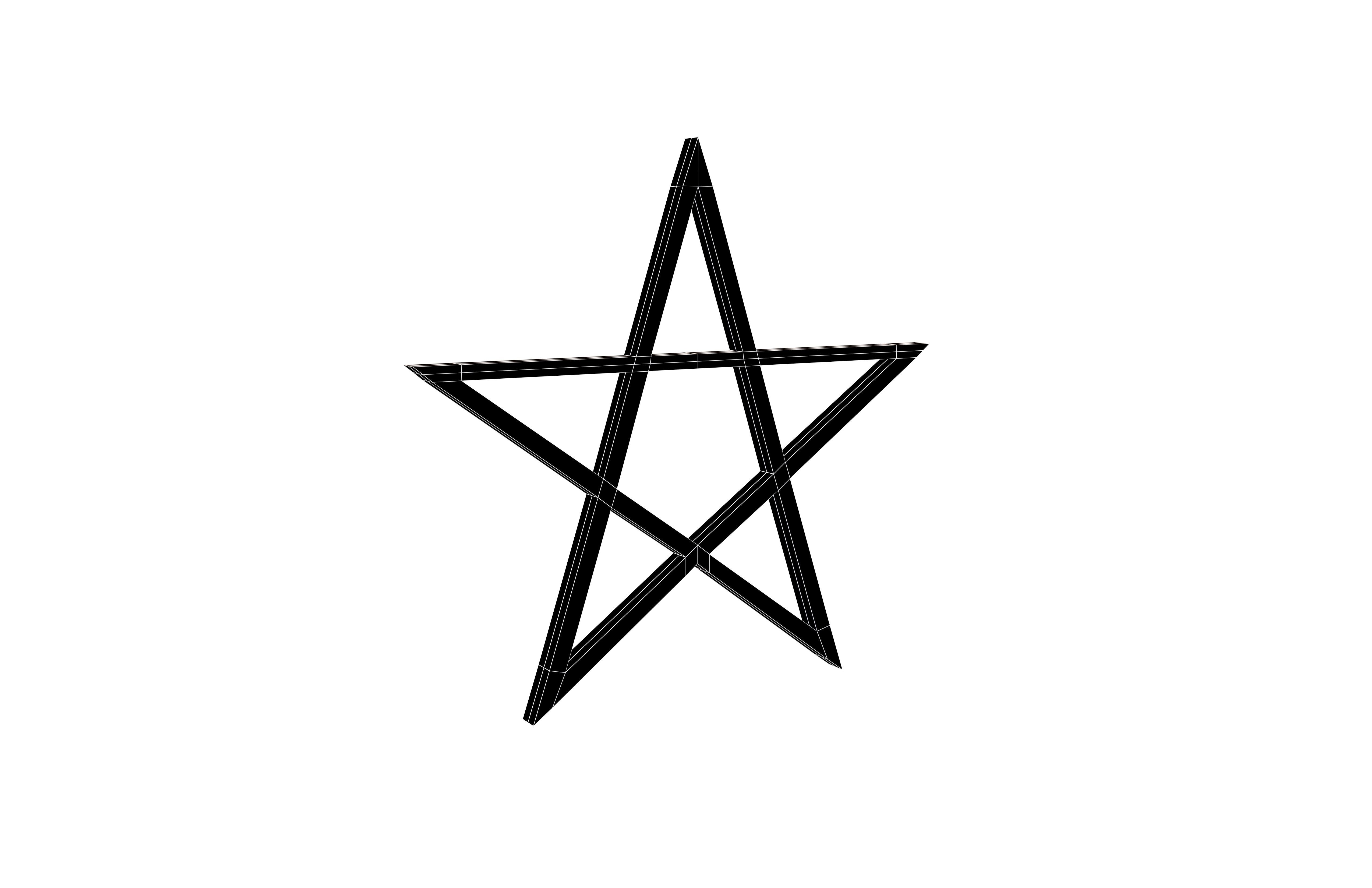 Pentagram Symbol v1 001 Low-poly 3D model_4