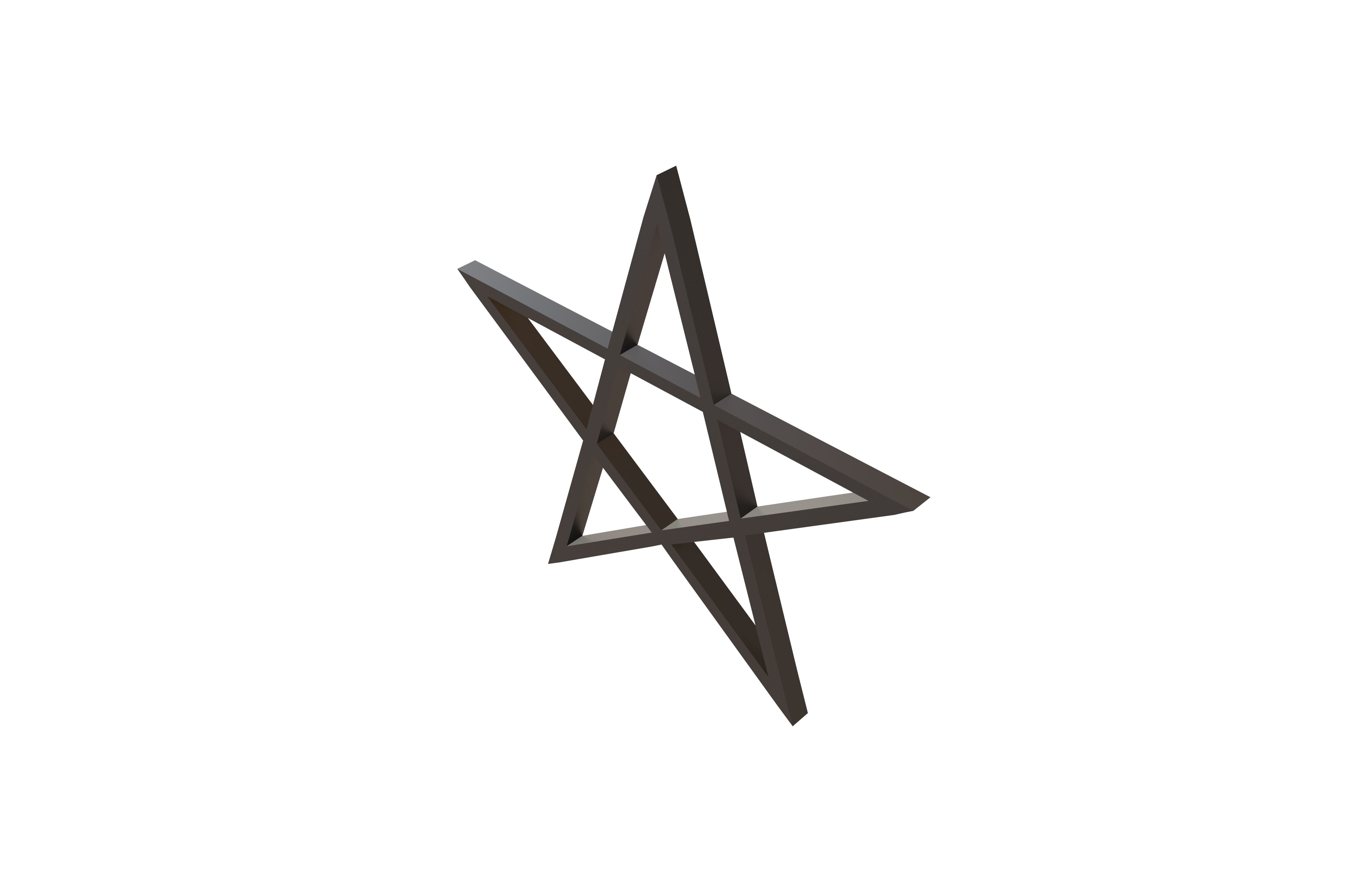 Pentagram Symbol v1 001 Low-poly 3D model_2
