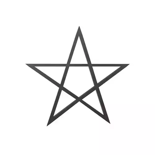 Pentagram Symbol v1 001 Low-poly 3D model