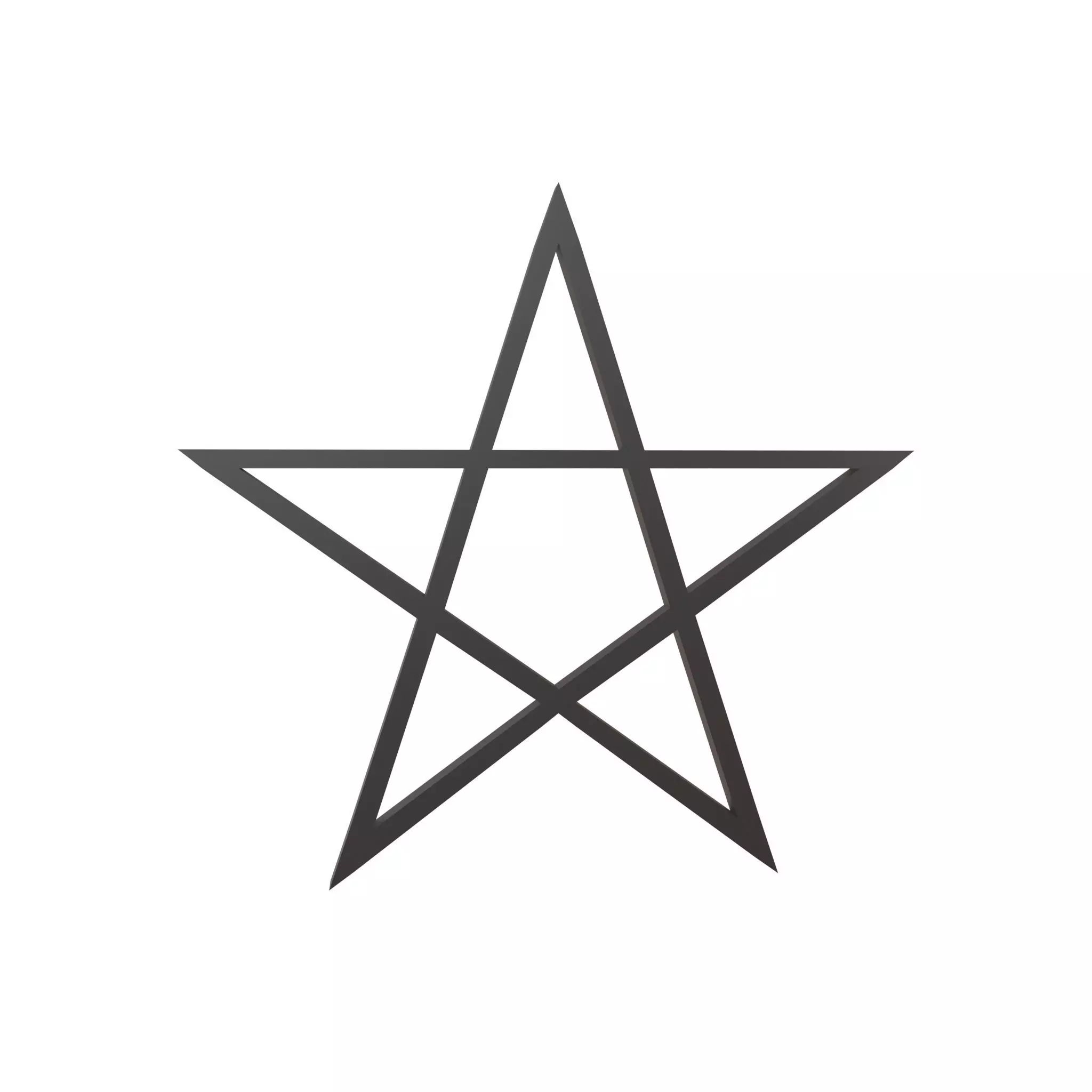 Pentagram Symbol v1 001 Low-poly 3D model_0