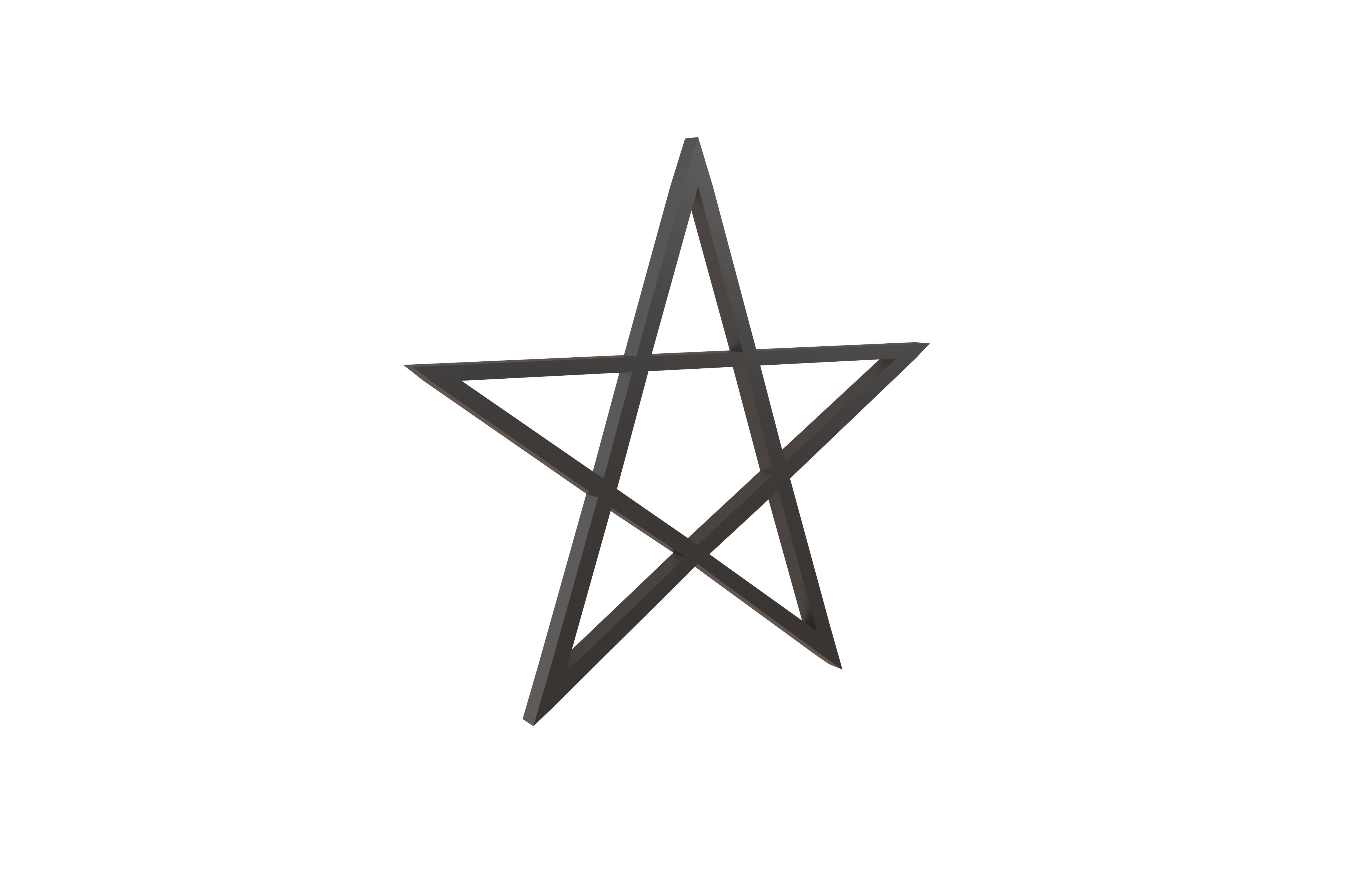 Pentagram Symbol v1 001 Low-poly 3D model_1