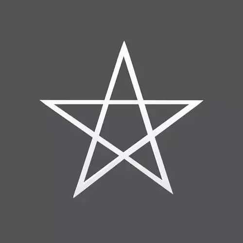 Pentagram Symbol v1 002 Low-poly 3D model