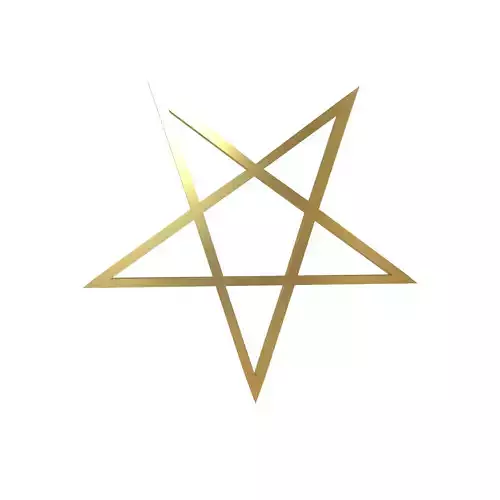 Inverted Pentagram Symbol v1 003