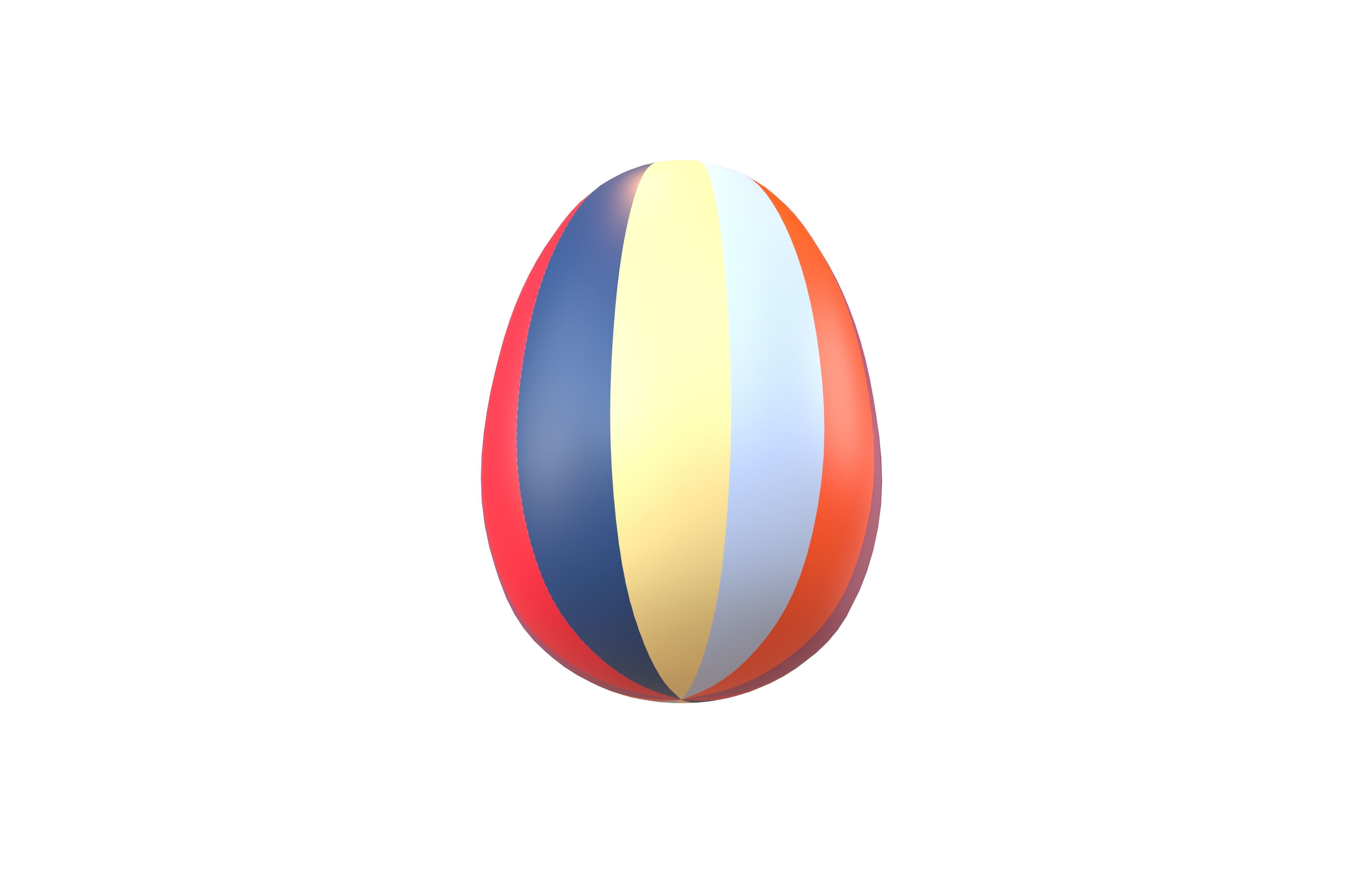Easter Egg v2 001 Low-poly 3D model_2