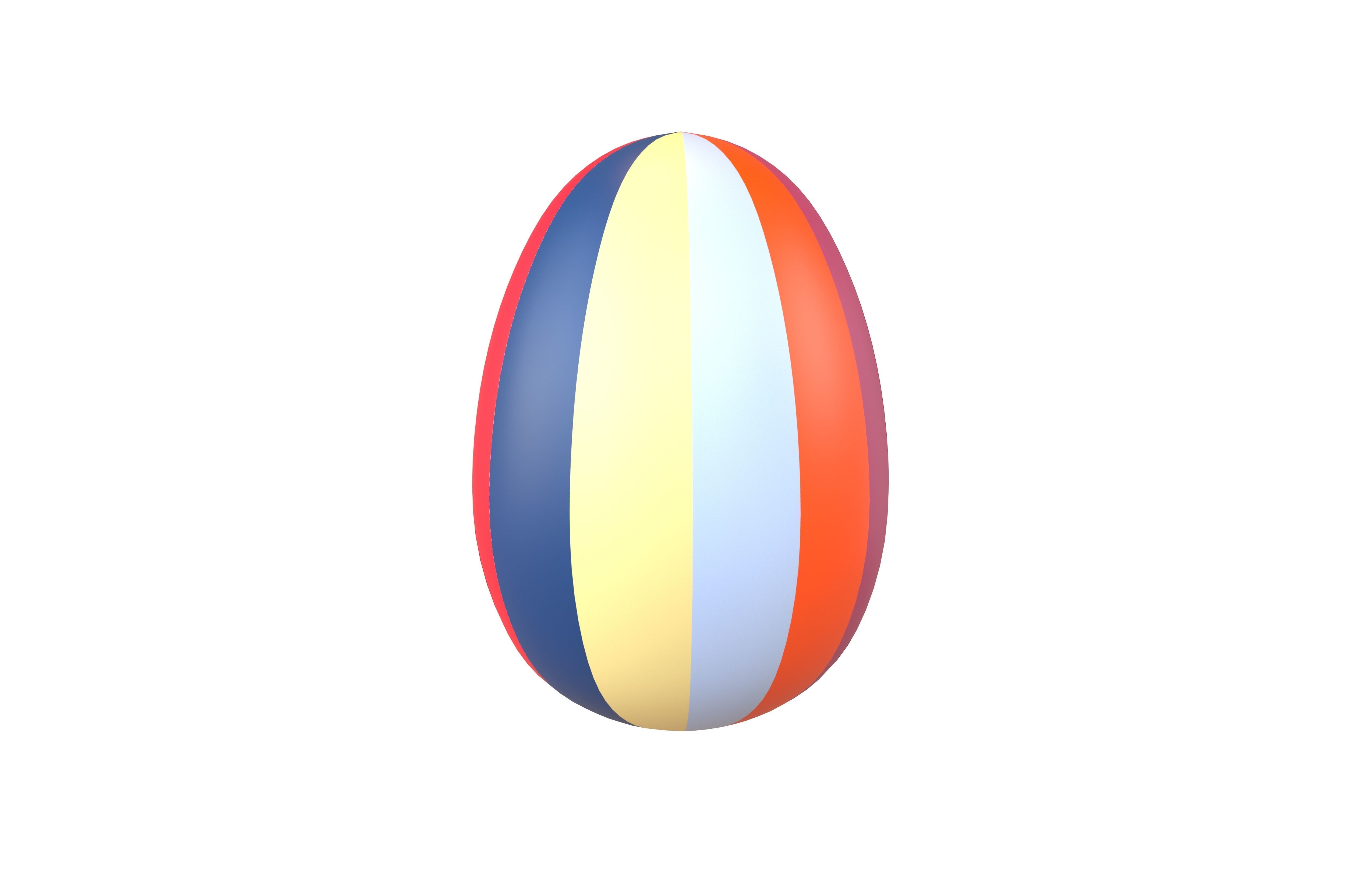 Easter Egg v2 001 Low-poly 3D model_1