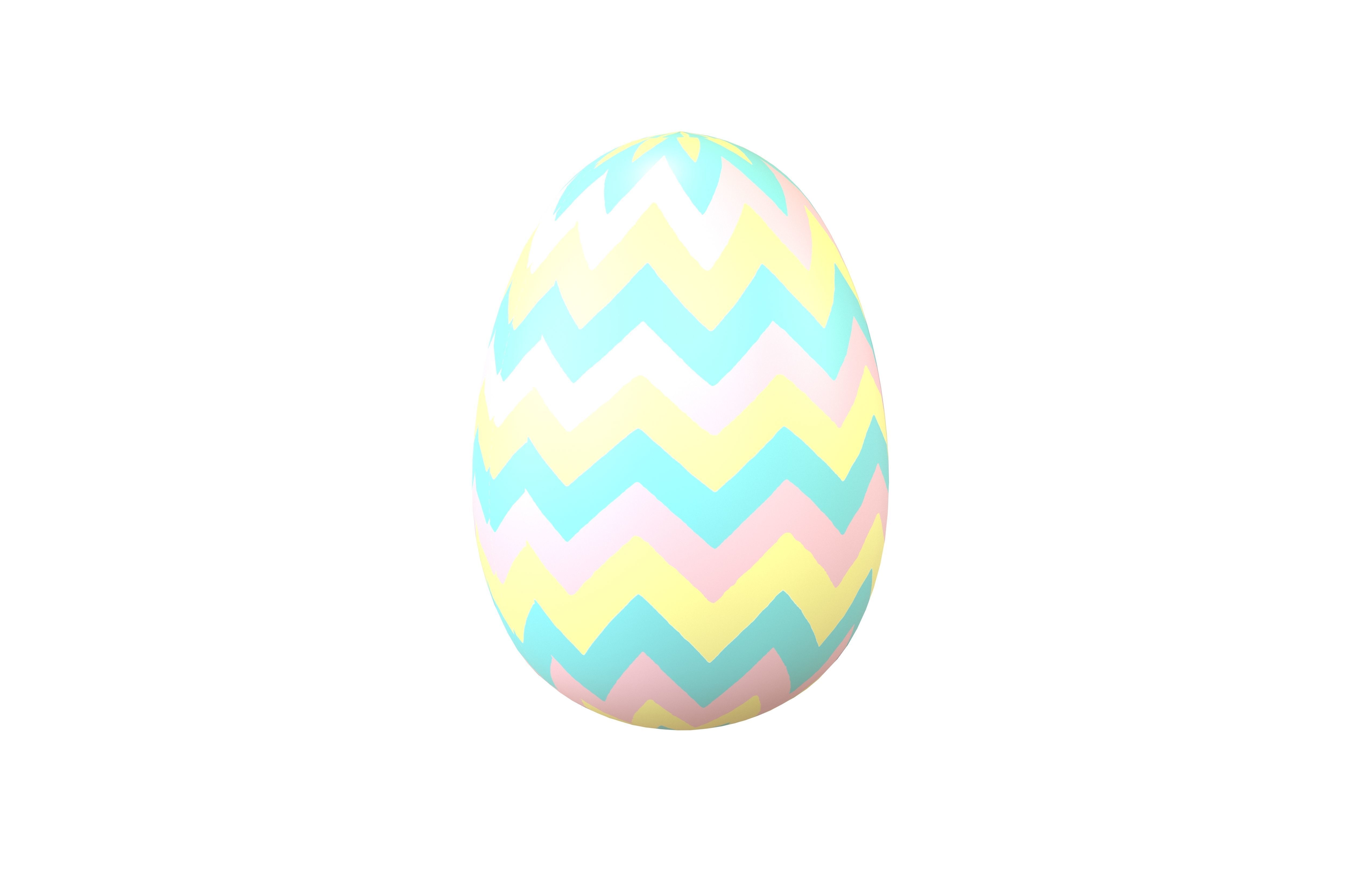 Easter Egg v2 004 Low-poly 3D model_1