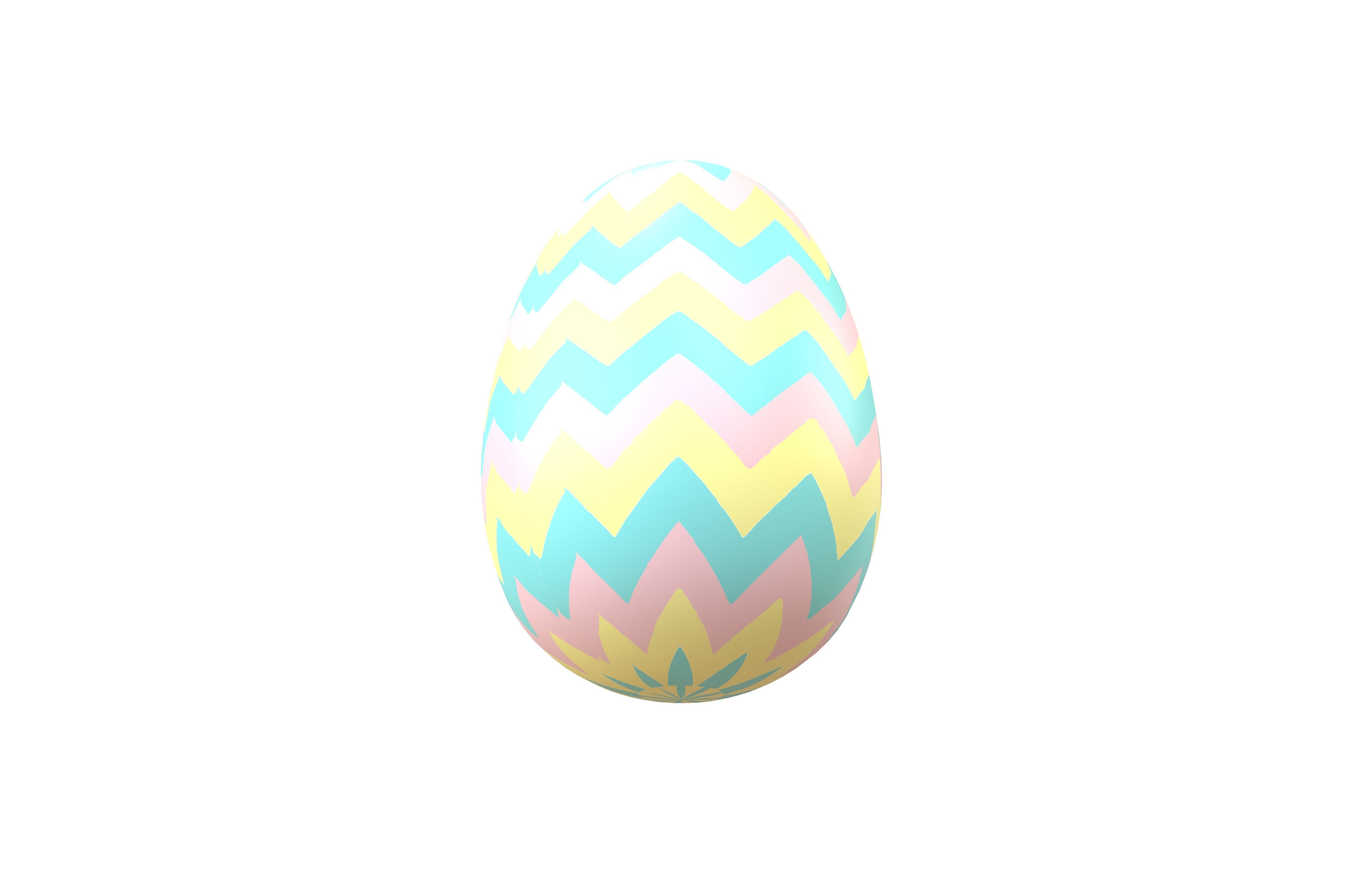 Easter Egg v2 004 Low-poly 3D model_3