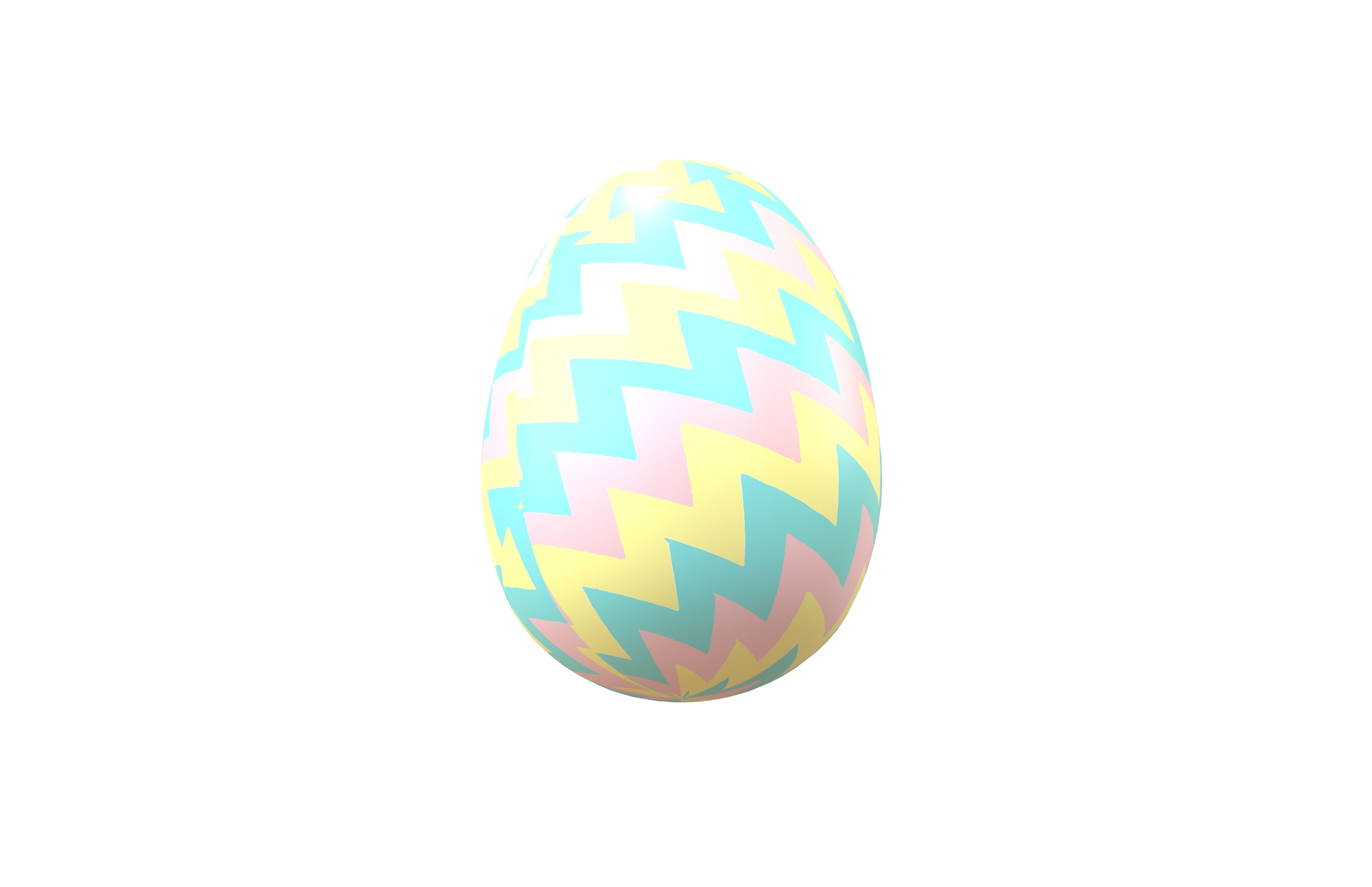 Easter Egg v2 005 Low-poly 3D model_2
