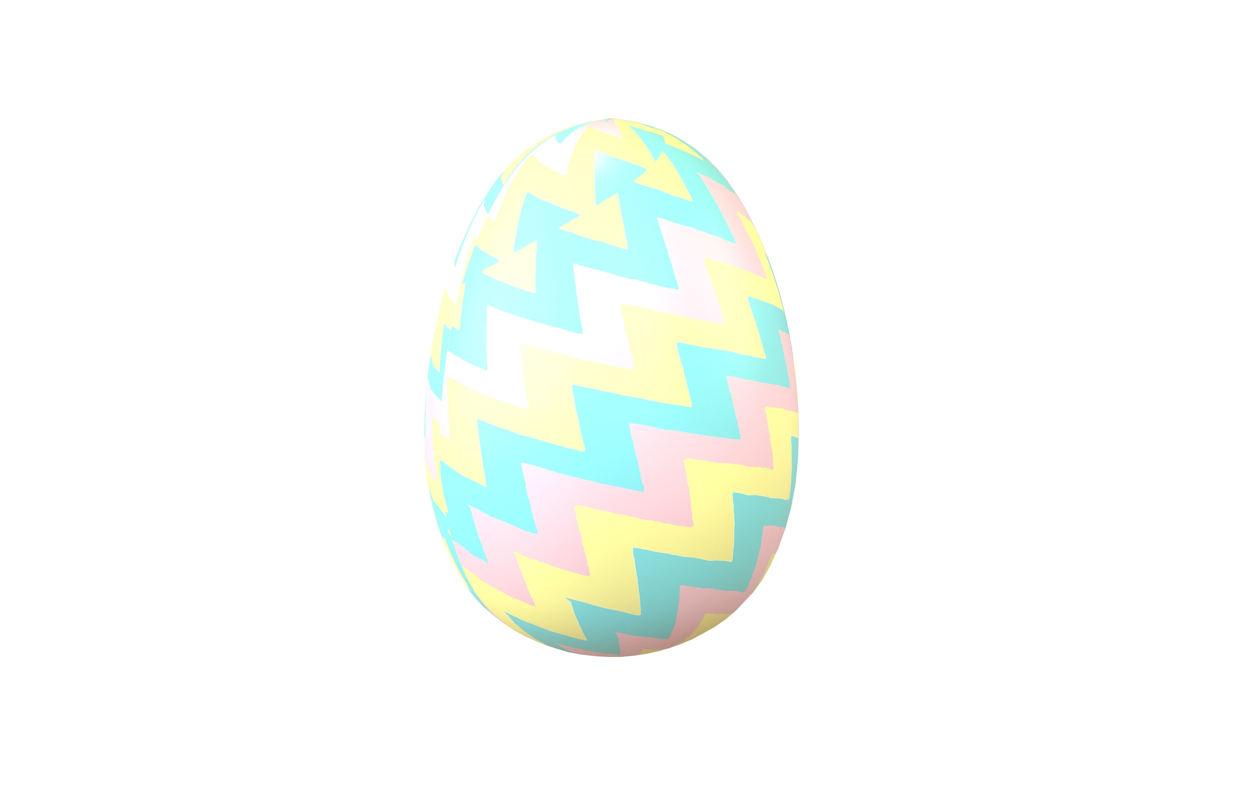 Easter Egg v2 005 Low-poly 3D model_3