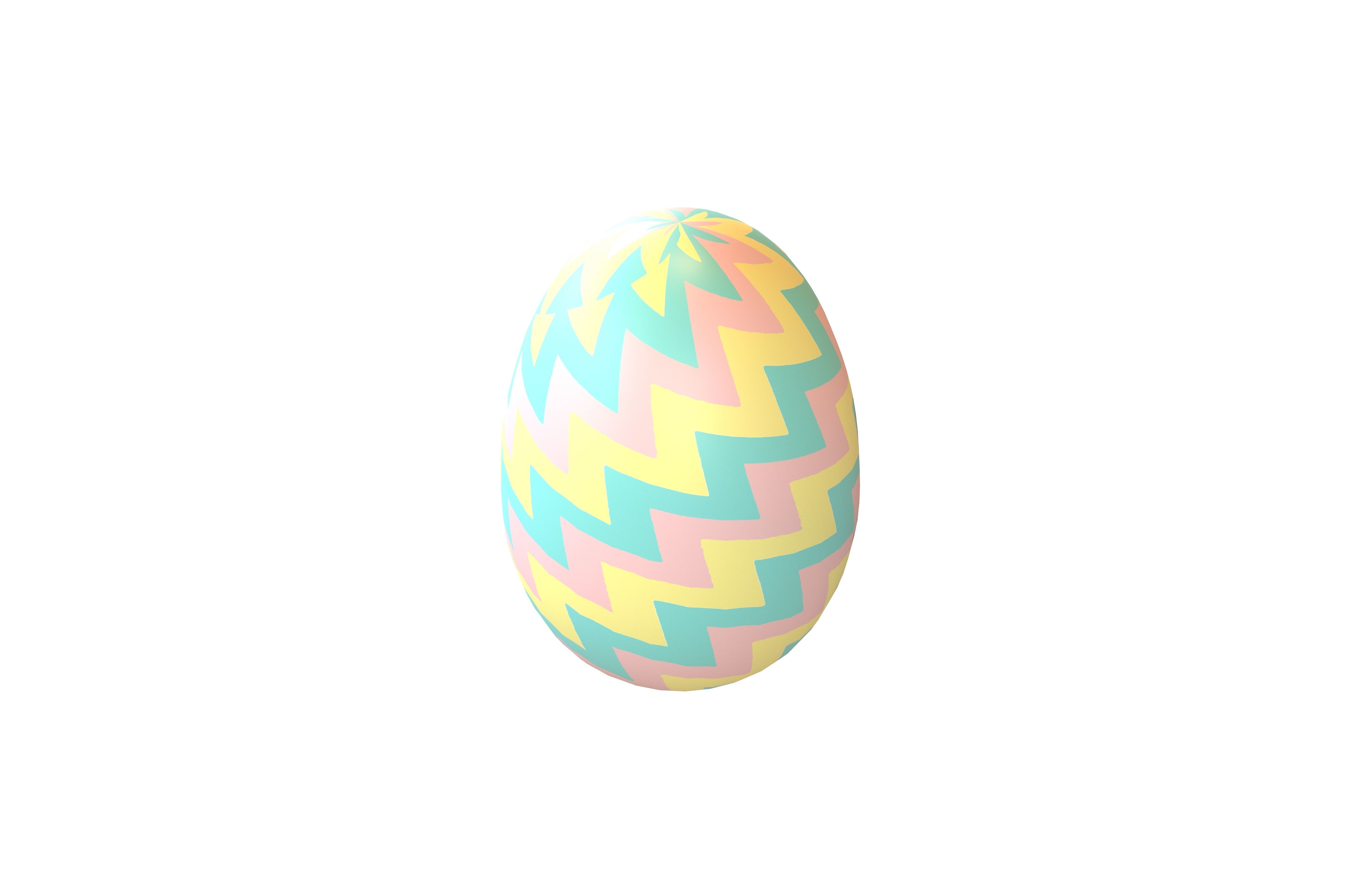 Easter Egg v2 005 Low-poly 3D model_1