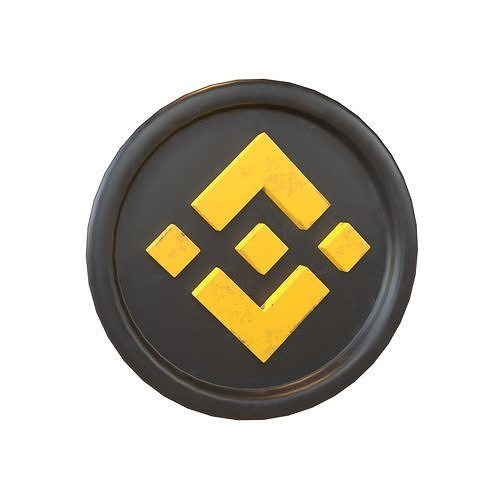 Cartoon Binance Coin v1 006 Low-poly 3D model