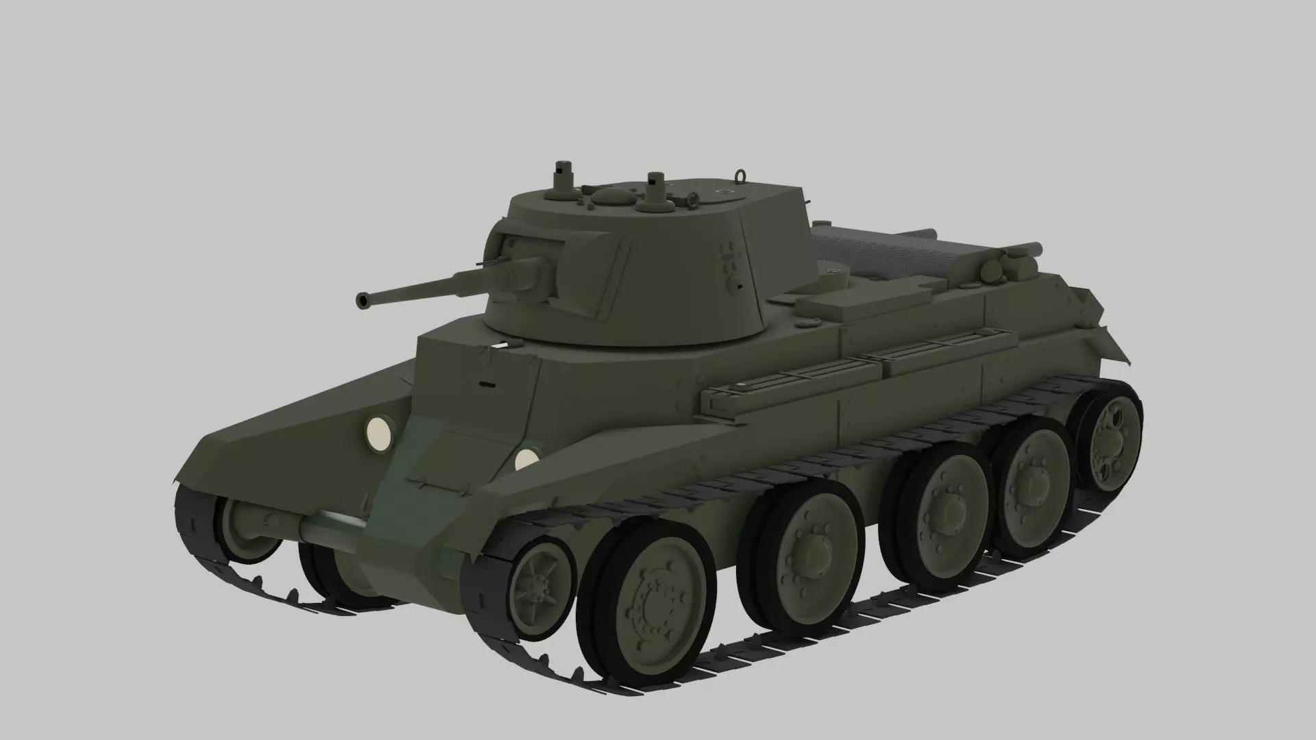 BT-7 Soviet tank WW2 Free 3D model