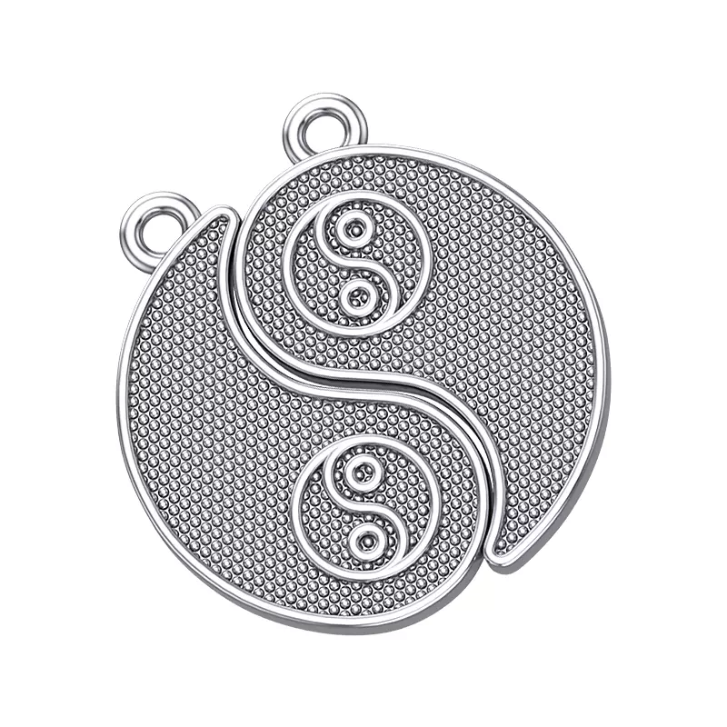 Pendant puzzle Yin Yang Free 3D print model_0