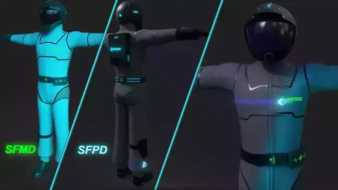 Zeon Pilot Character Skins Free 3D model