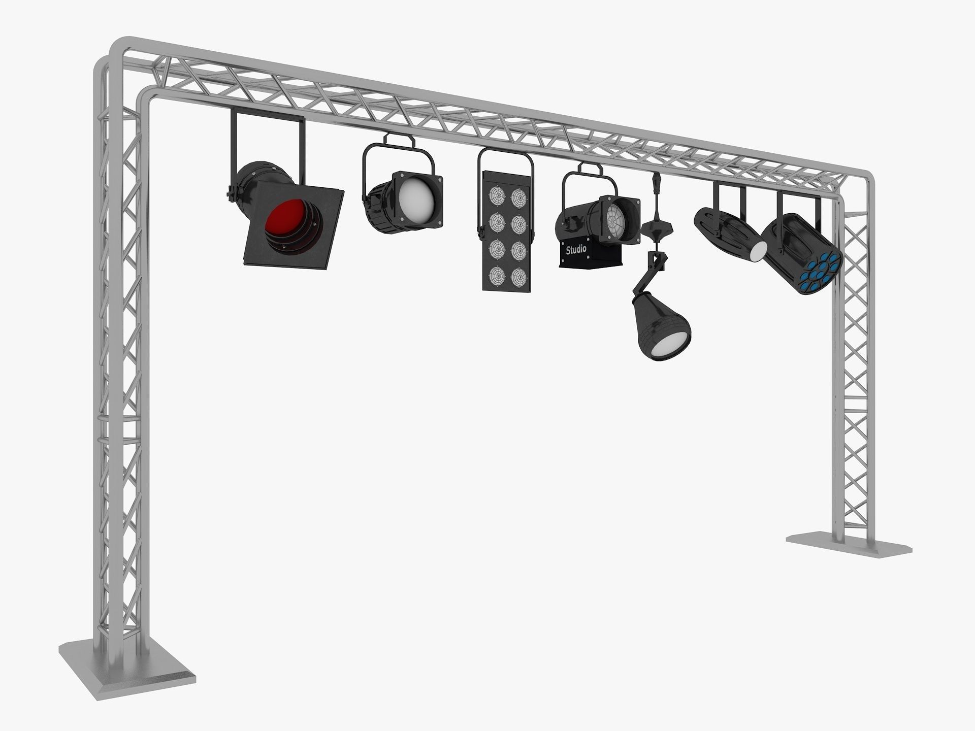 Light Truss 7 3D model_2