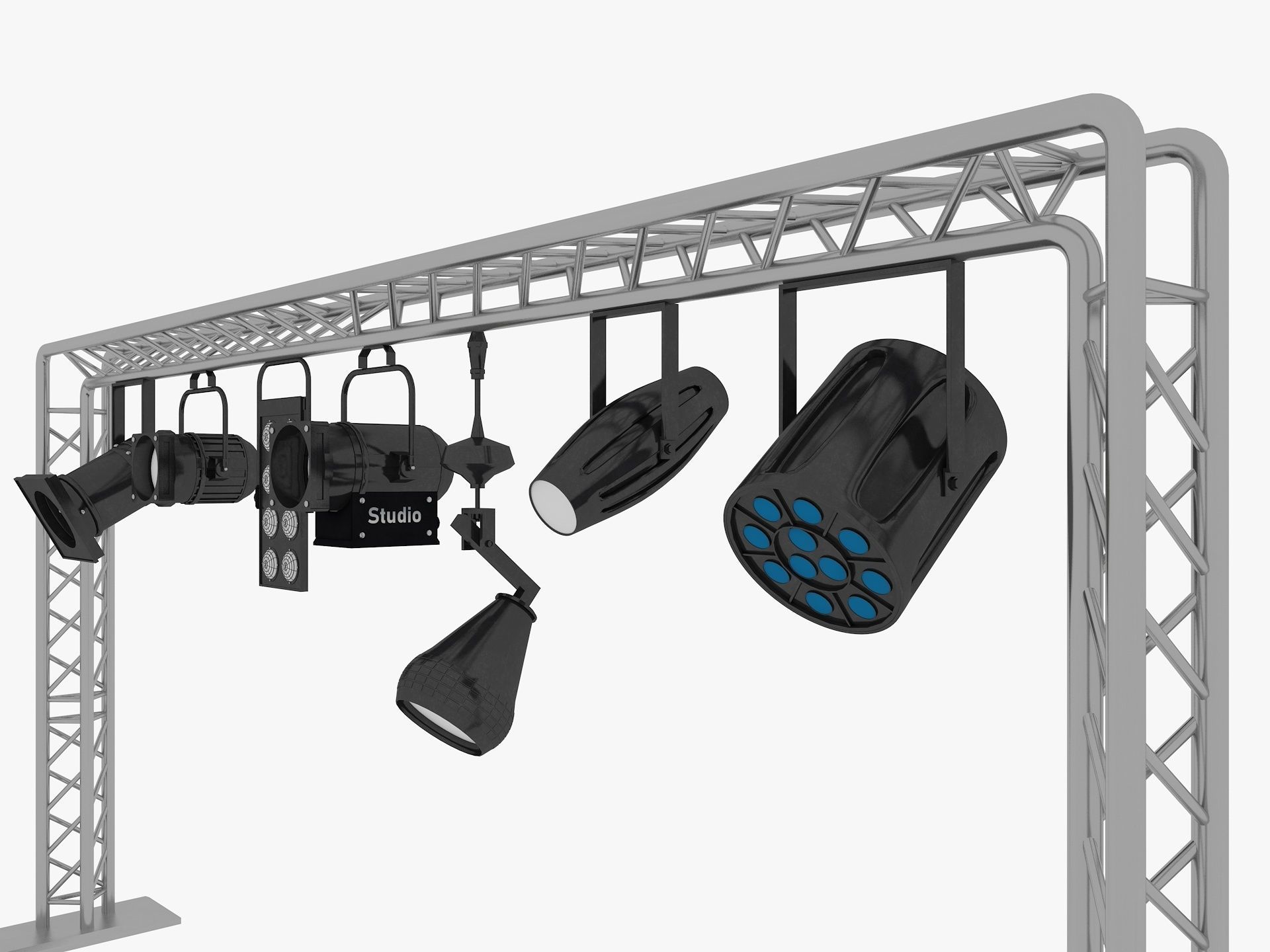 Light Truss 7 3D model_6