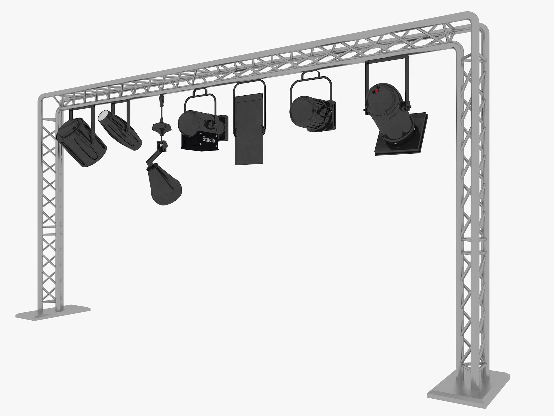 Light Truss 7 3D model_4