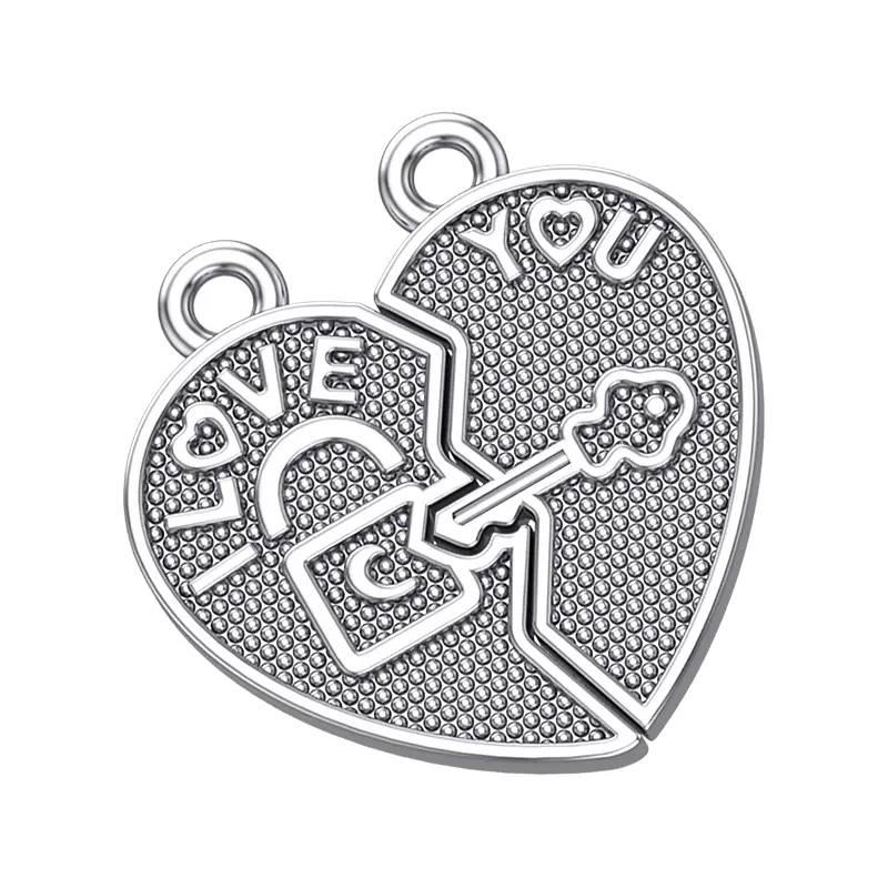Puzzle heart pendant 3D print model 3D print model Free 3D print model