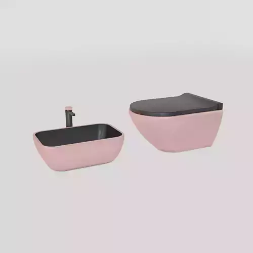 Bathroom Object Low-poly 3D model