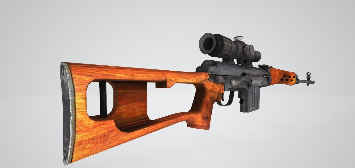 SVD 3D model ak - rifle 3D model_2