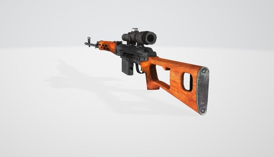 SVD 3D model ak - rifle 3D model_1