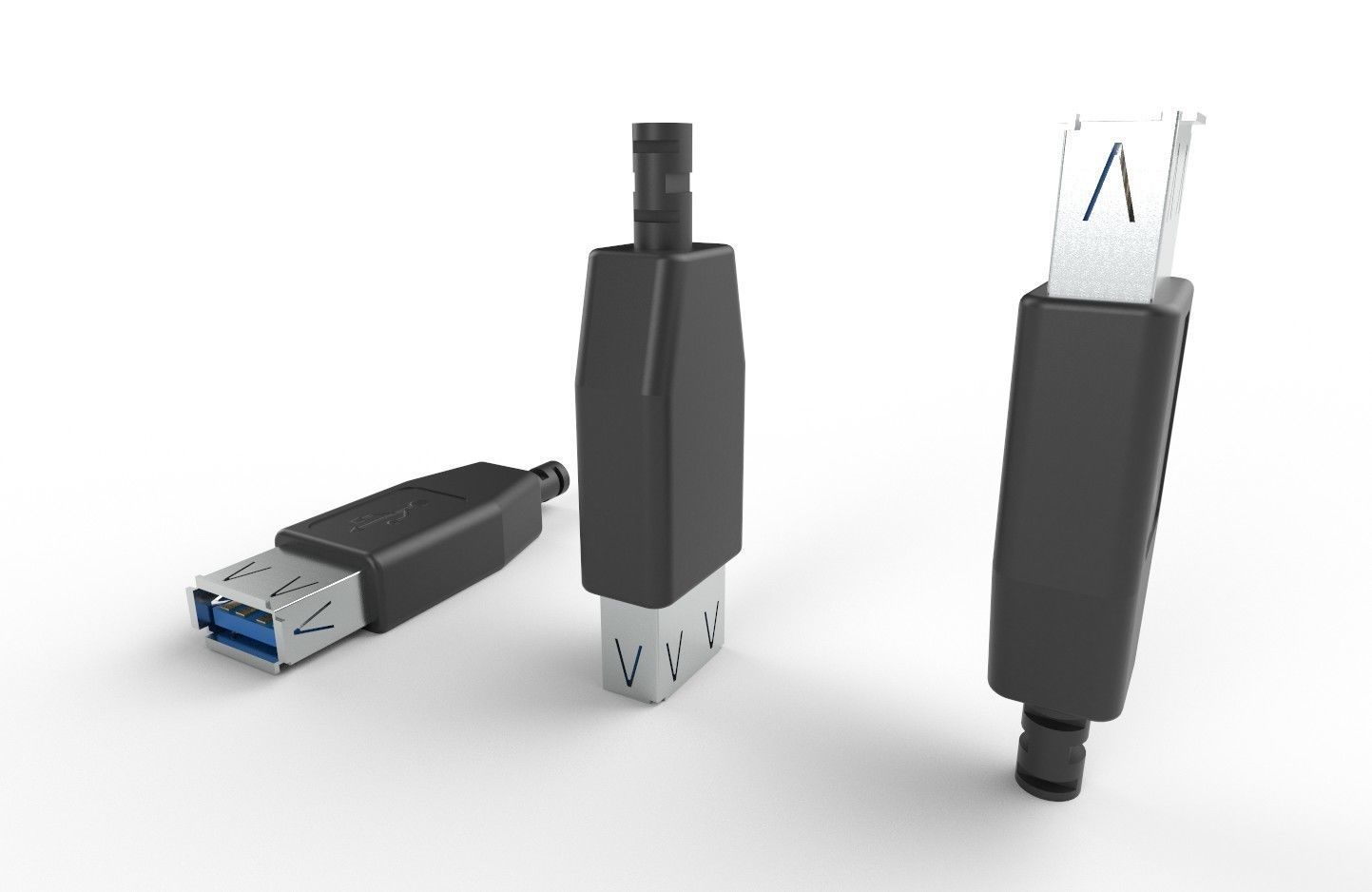 USB M7  Type A Female V1 Low-poly 3D model_24
