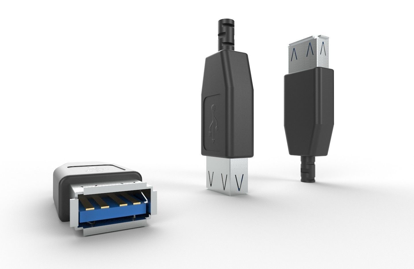 USB M7  Type A Female V1 Low-poly 3D model_22