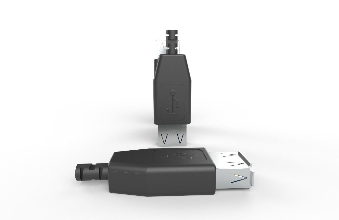 USB M7  Type A Female V1 Low-poly 3D model_15