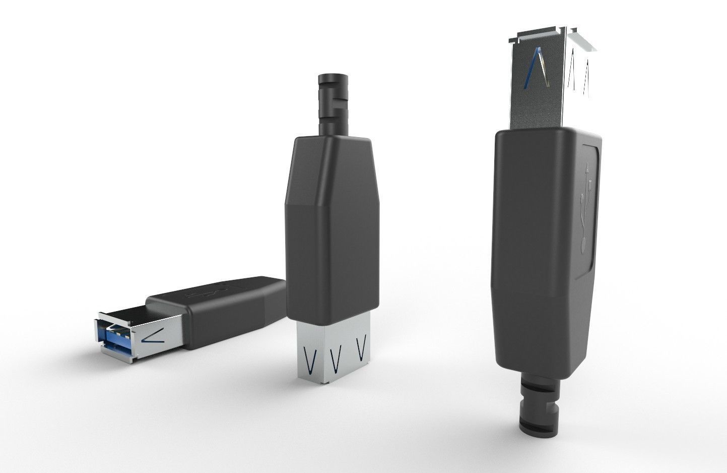 USB M7  Type A Female V1 Low-poly 3D model_8