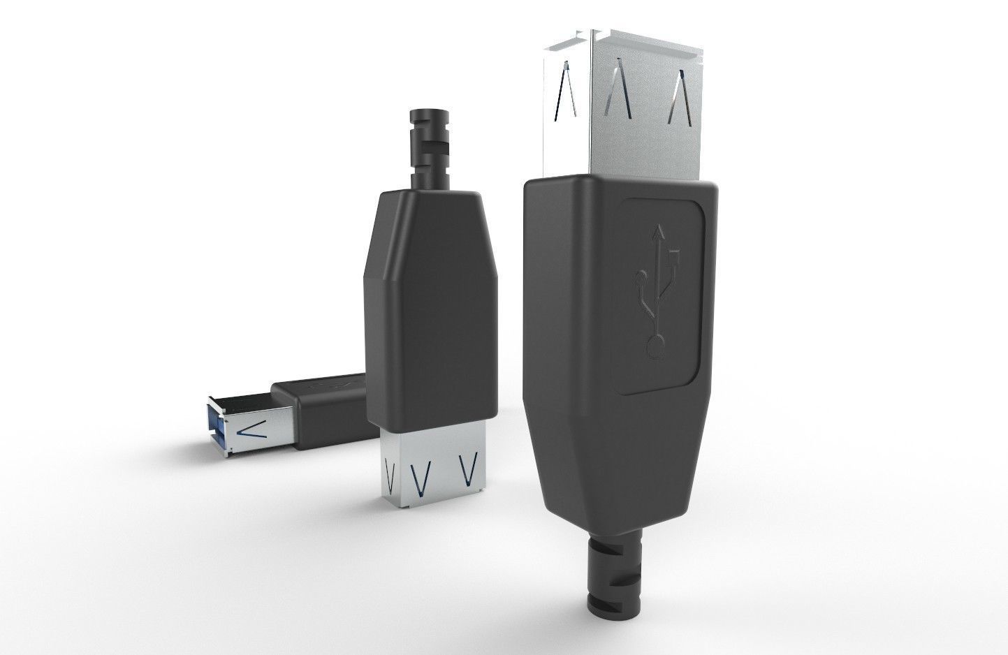 USB M7  Type A Female V1 Low-poly 3D model_26