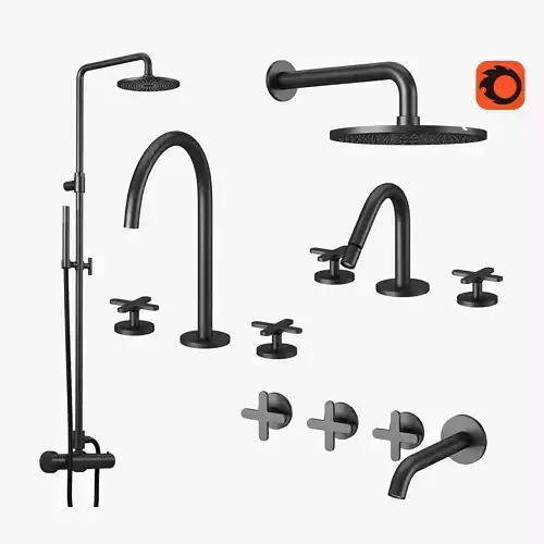 Mixer set Azzurra Linea - black - steel