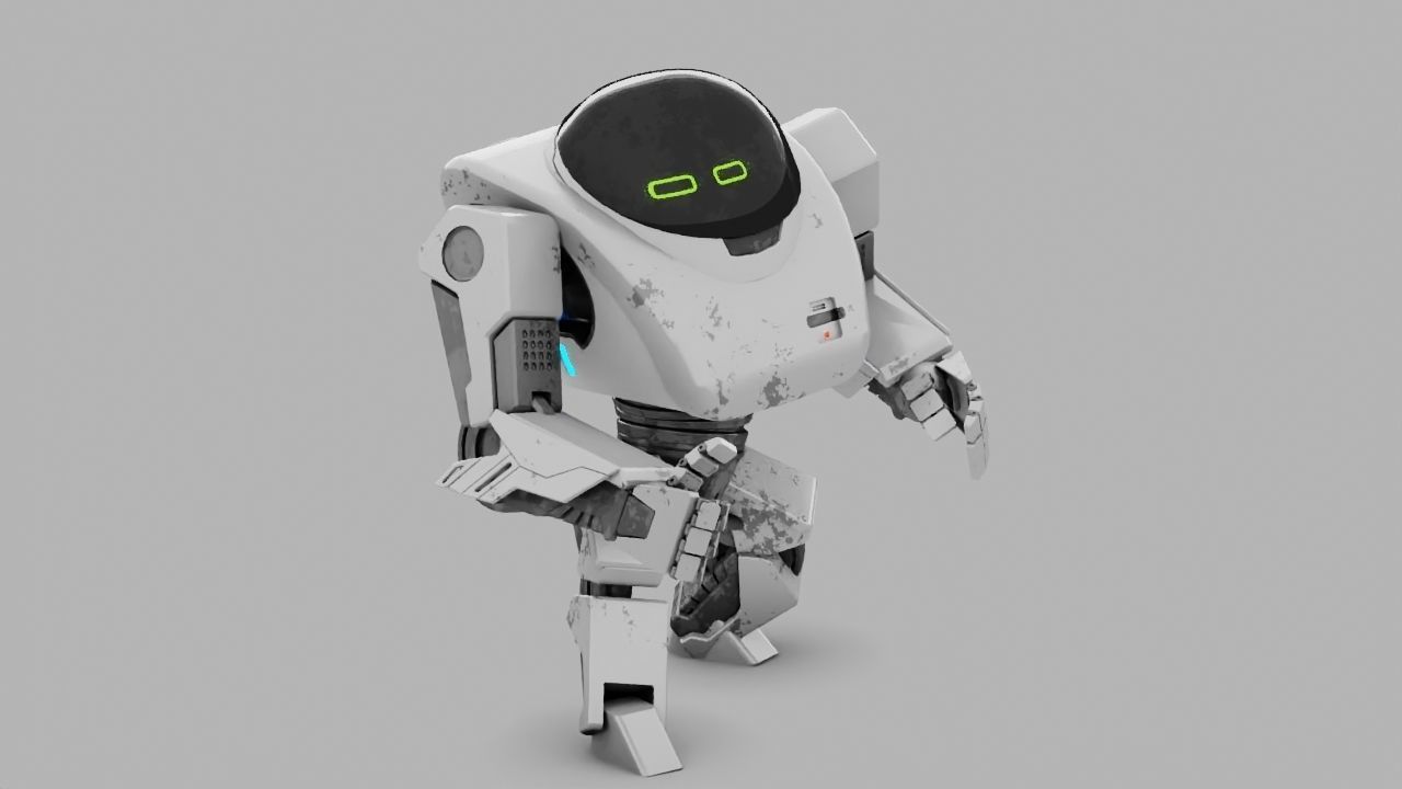 android rigged character 3D model_1
