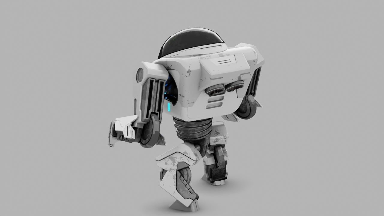 android rigged character 3D model_4