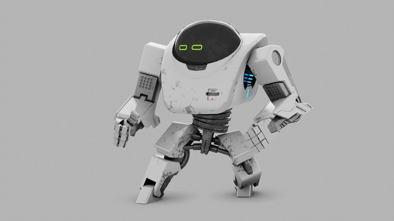 android rigged character 3D model_3