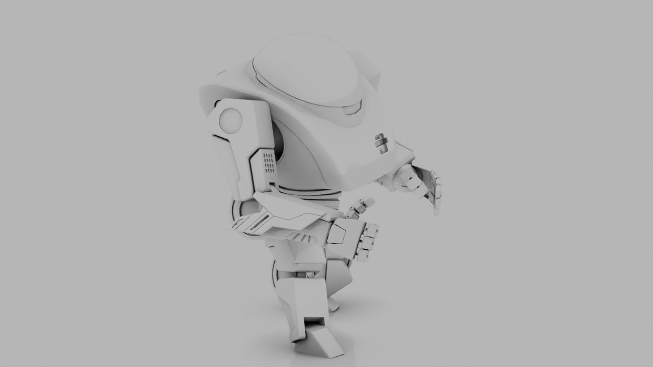 android rigged character 3D model_11