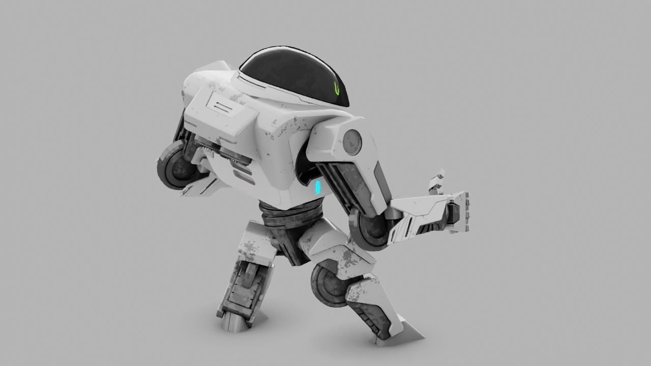 android rigged character 3D model_2