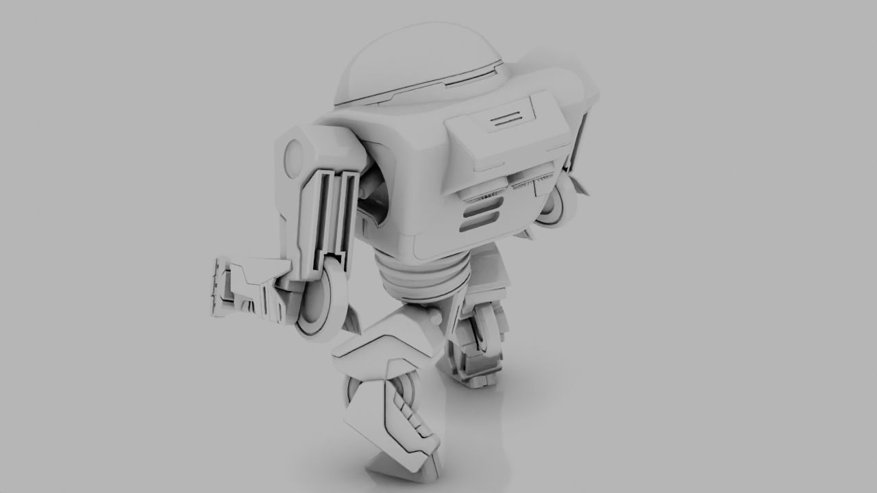 android rigged character 3D model_5