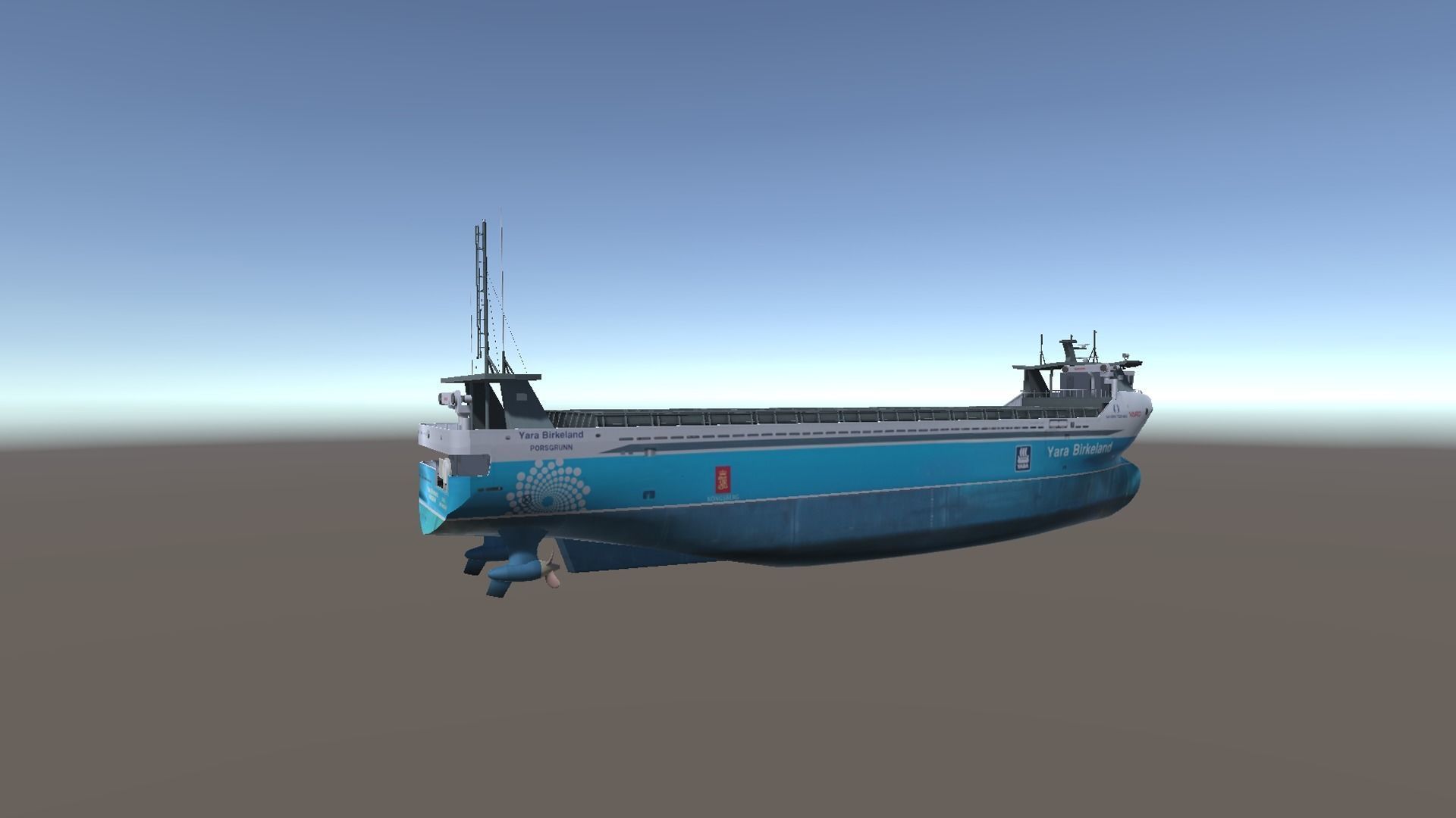 MV Yara Birkeland ship 3d model Low-poly 3D model_1