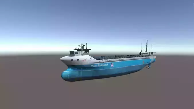 MV Yara Birkeland ship 3d model Low-poly 3D model