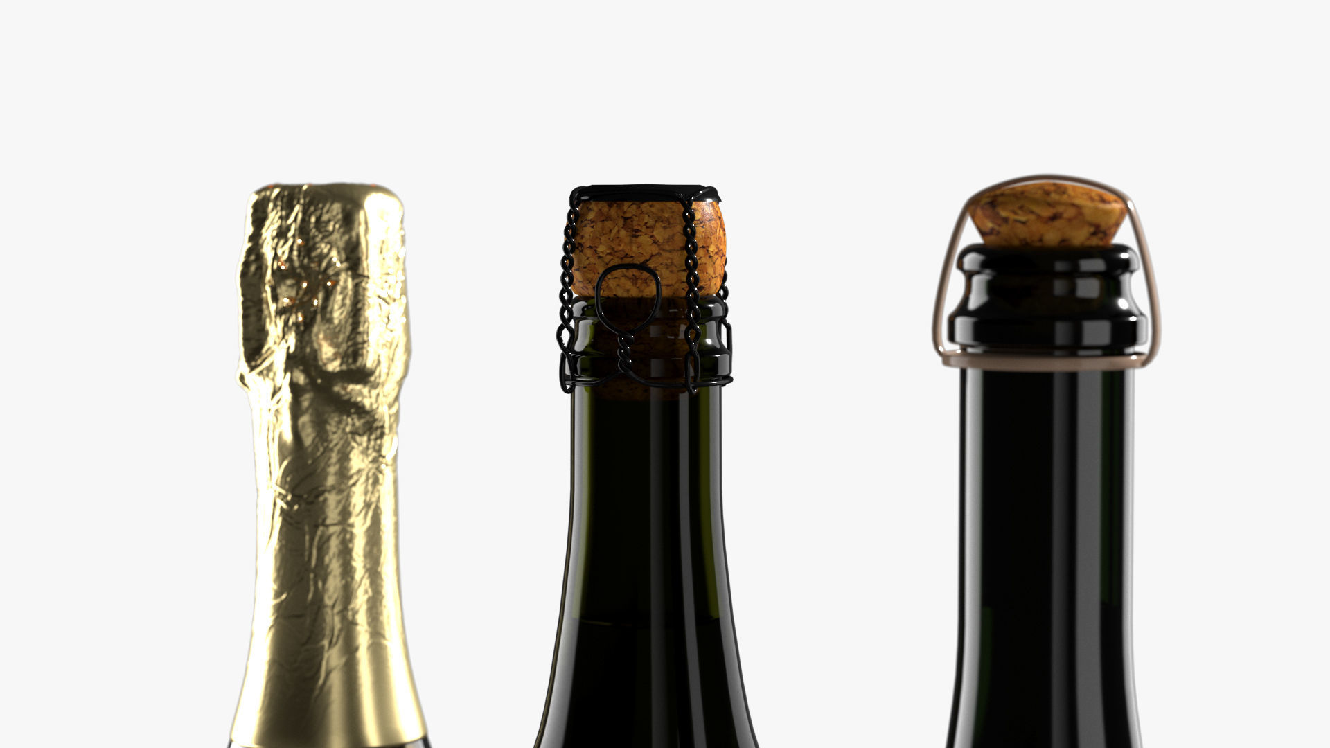 Champagne bottle prosecco 3D model_2