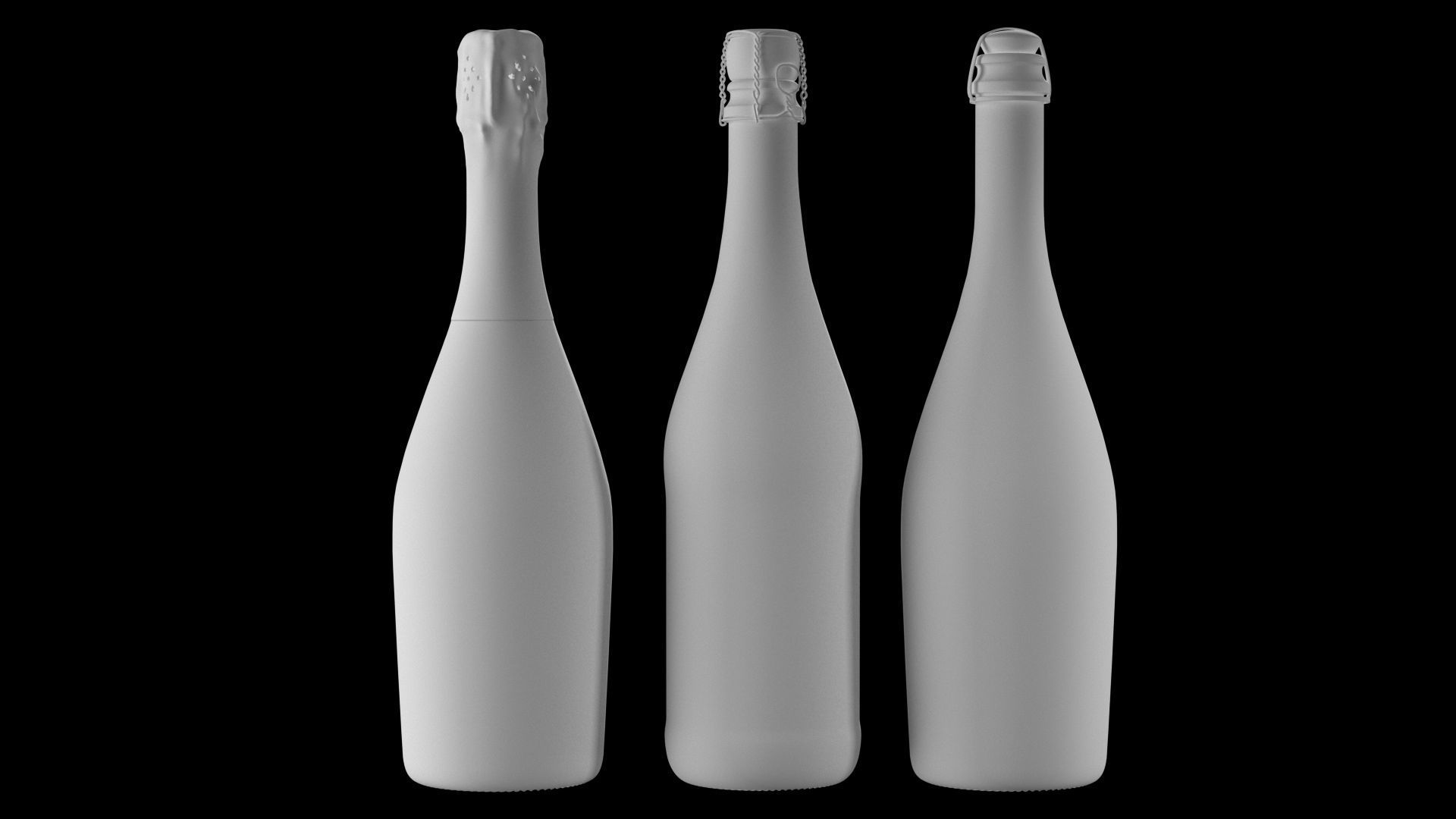 Champagne bottle prosecco 3D model_6