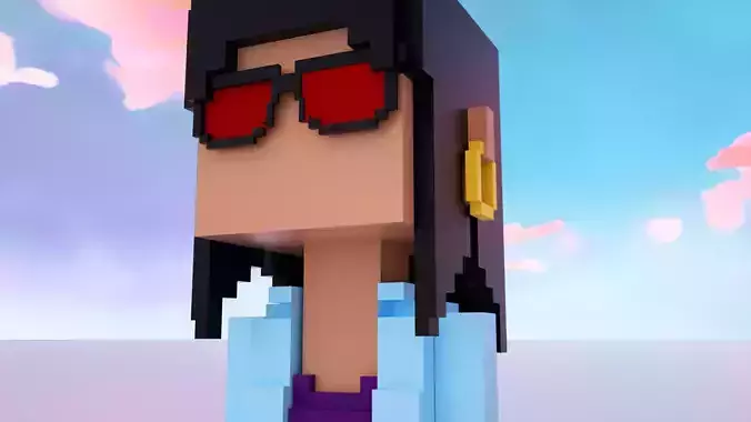 3D Pixel Meebits 3D model