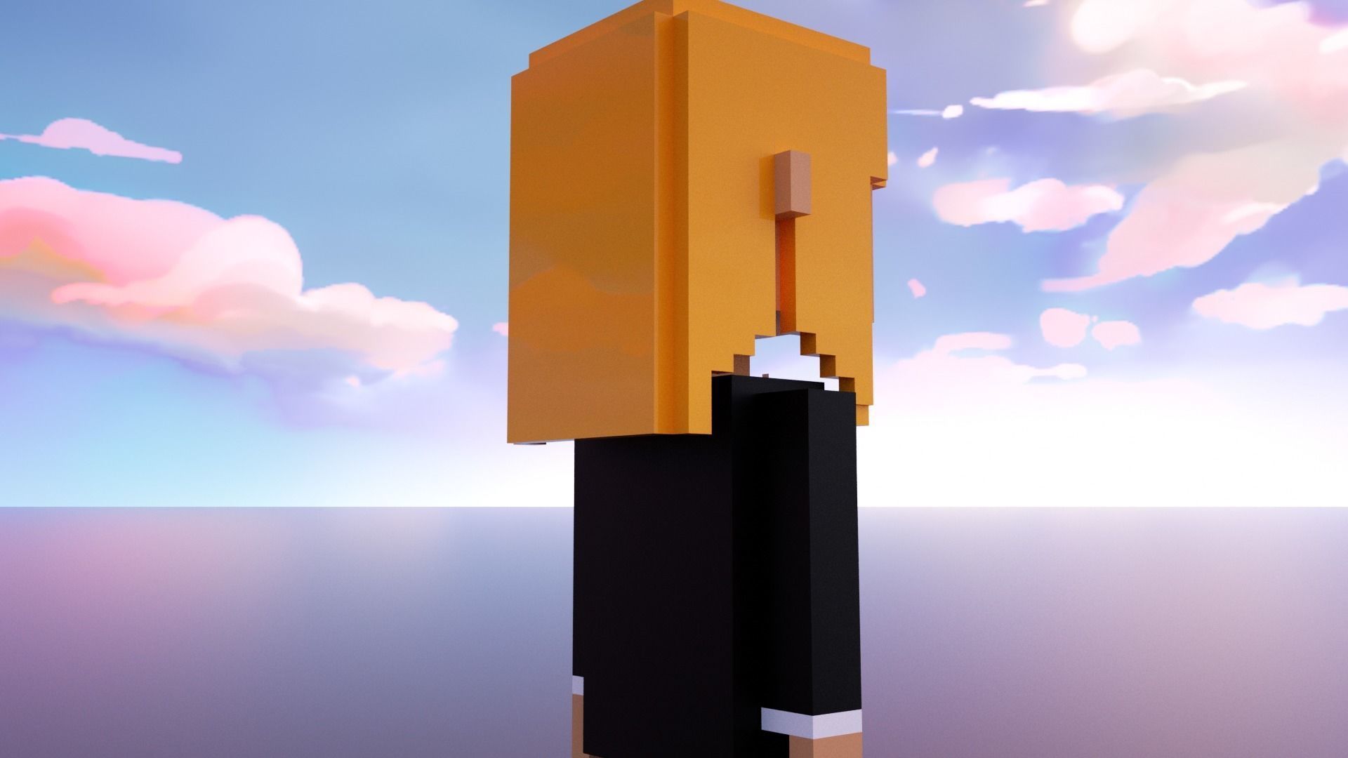 3D Pixel Meebits 3D model_1