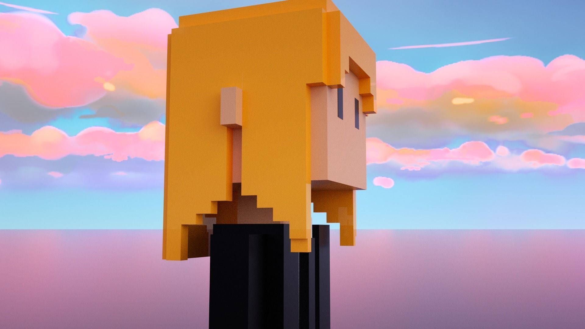 3D Pixel Meebits 3D model_4