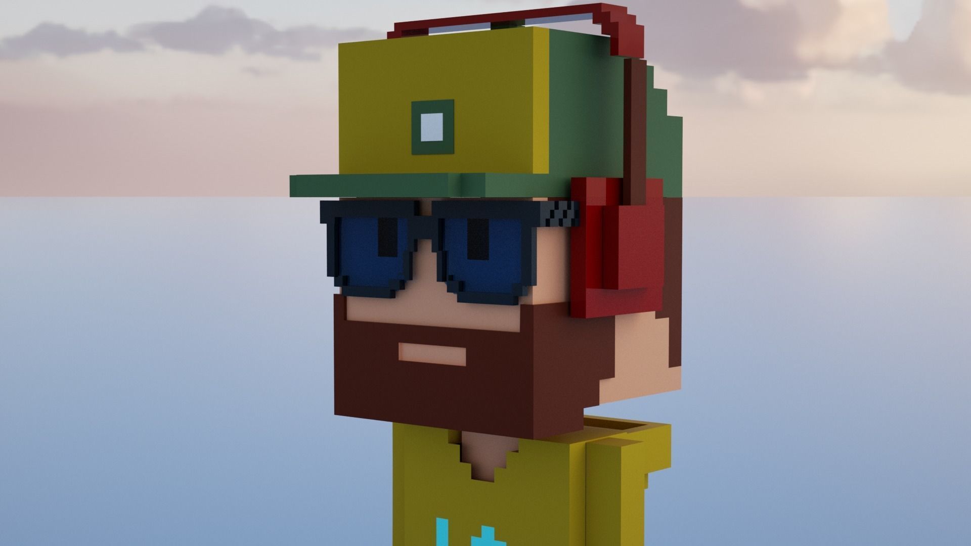  3D Pixel Meebits  3D model_15