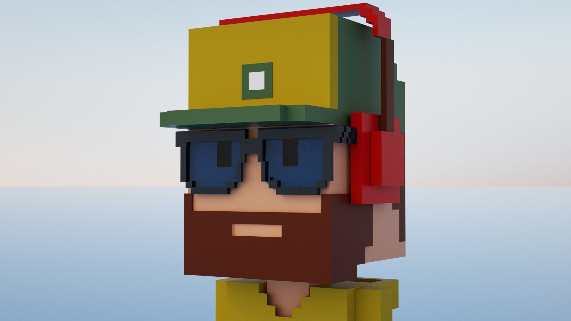  3D Pixel Meebits  3D model_5