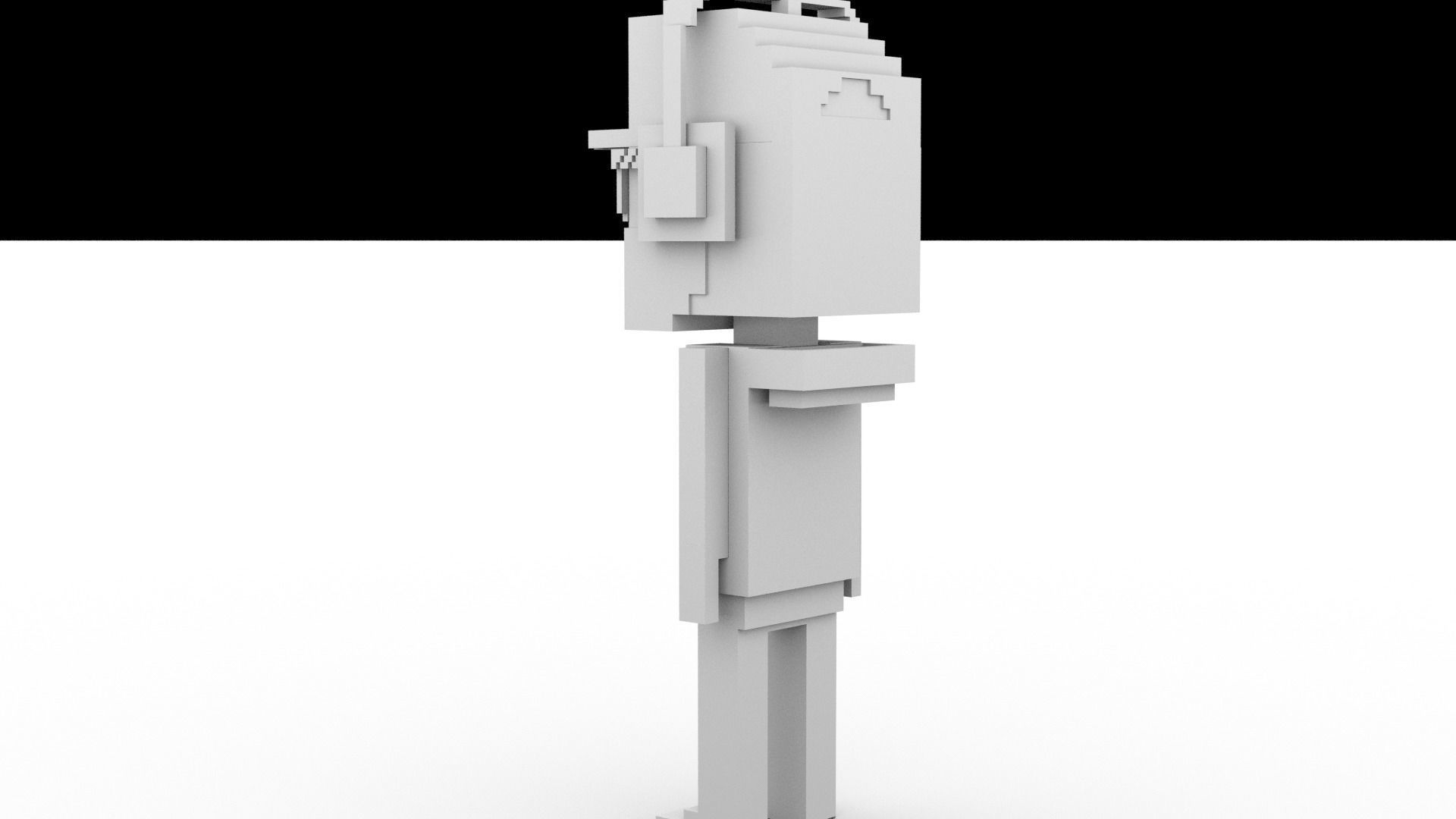 3D Pixel Meebits  3D model_10