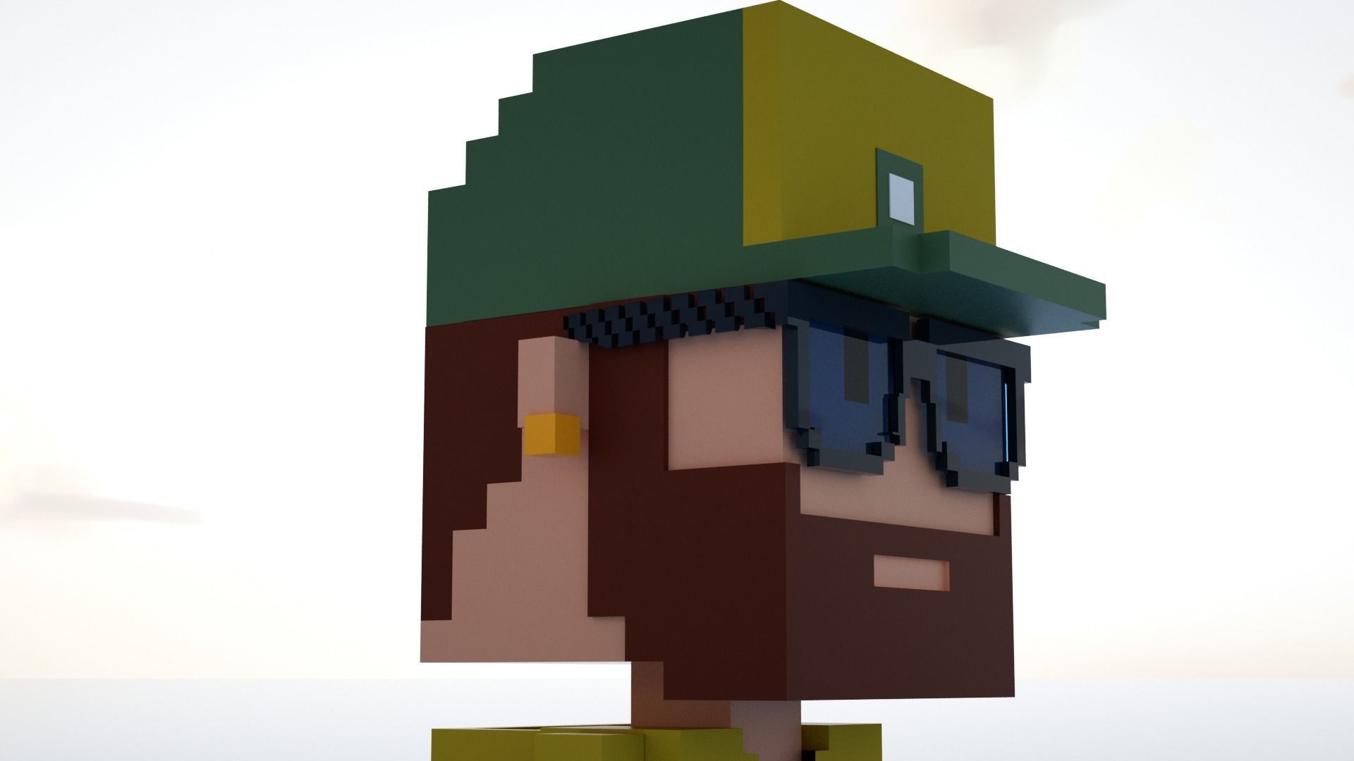  3D Pixel Meebits  3D model_2