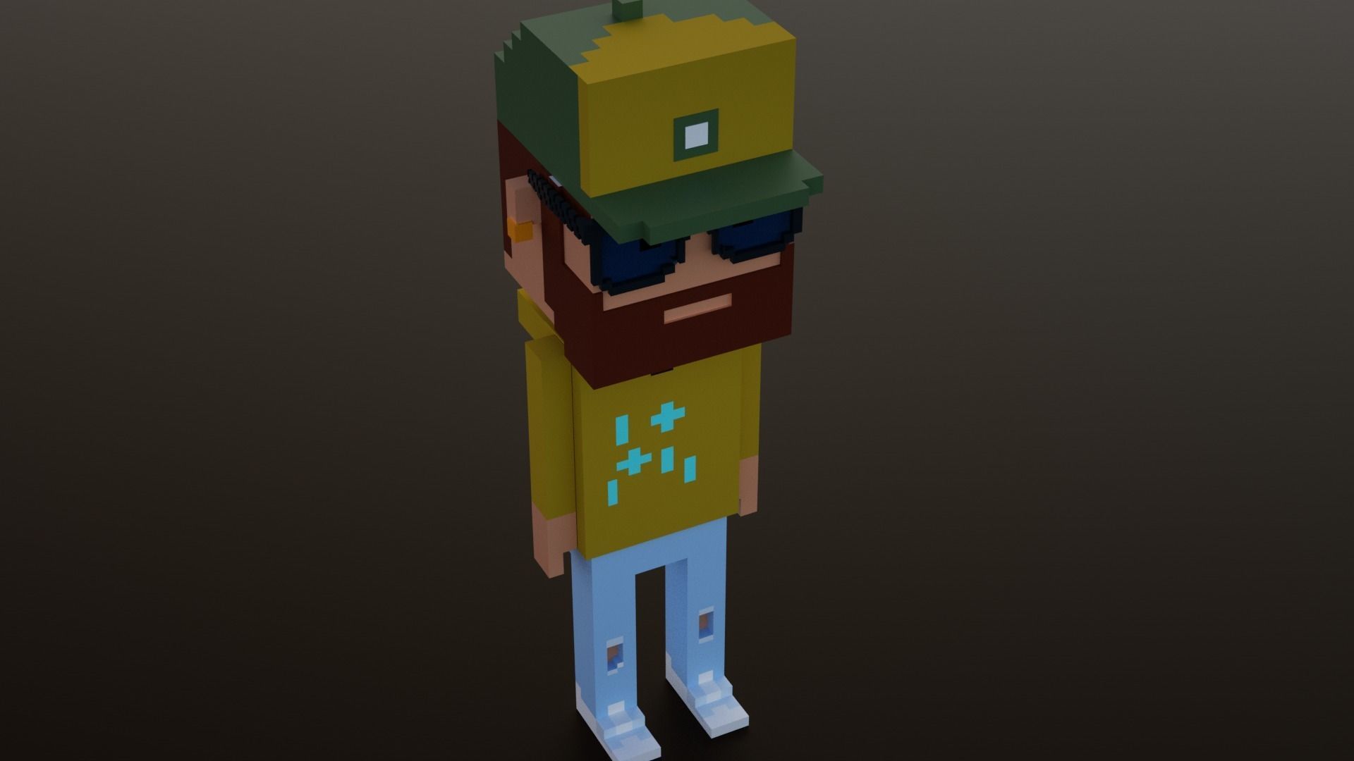  3D Pixel Meebits  3D model_4